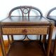 Pair of vintage 1960s rattan bedside tables