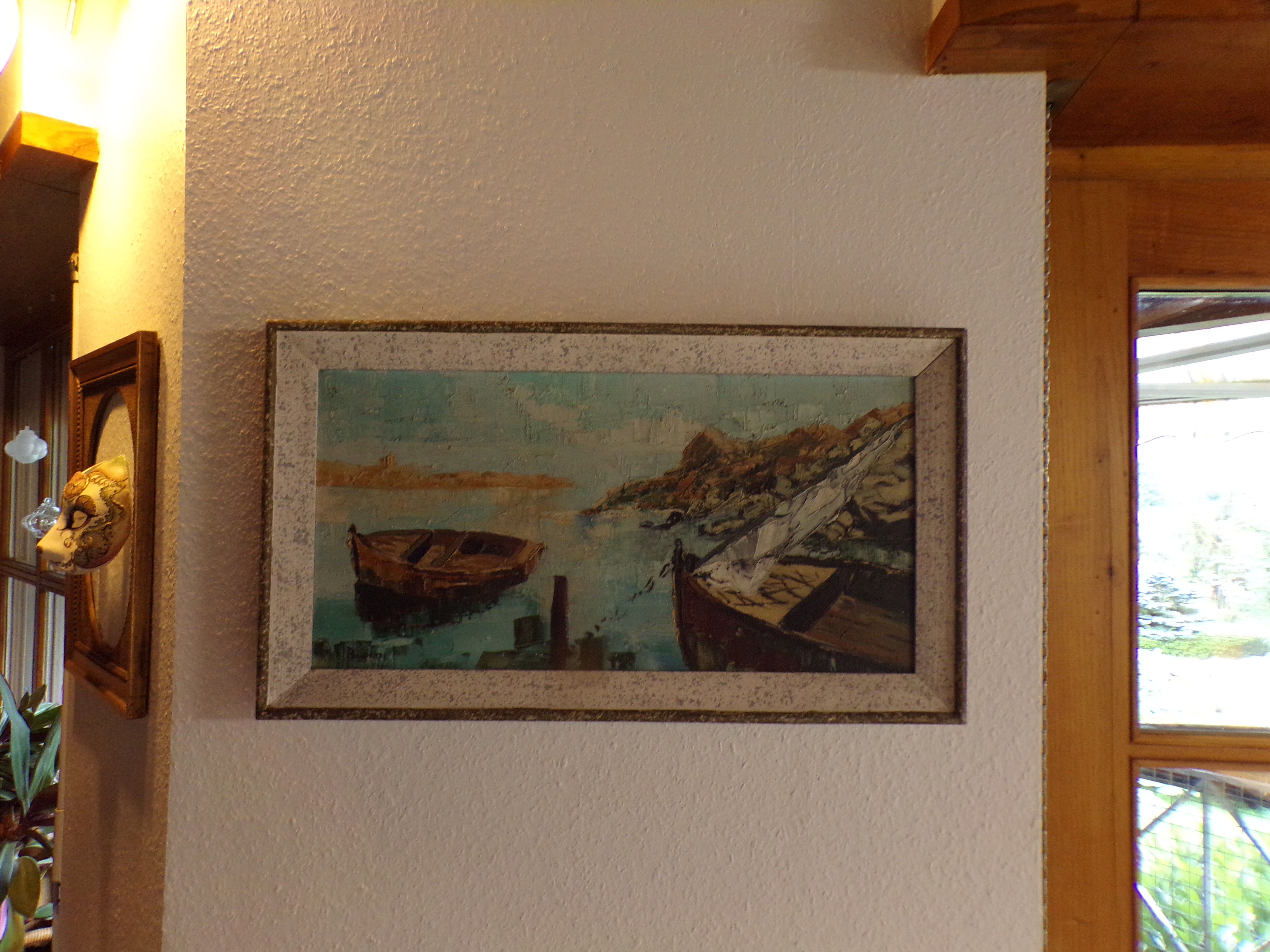 Oil painting and marine knife