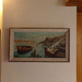 Oil painting and marine knife
