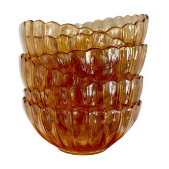 Set of 6 bowls or iridescent pink ramekins