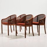 Armchair in beech and rattan