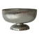 Silver stainless steel pedestal bowl