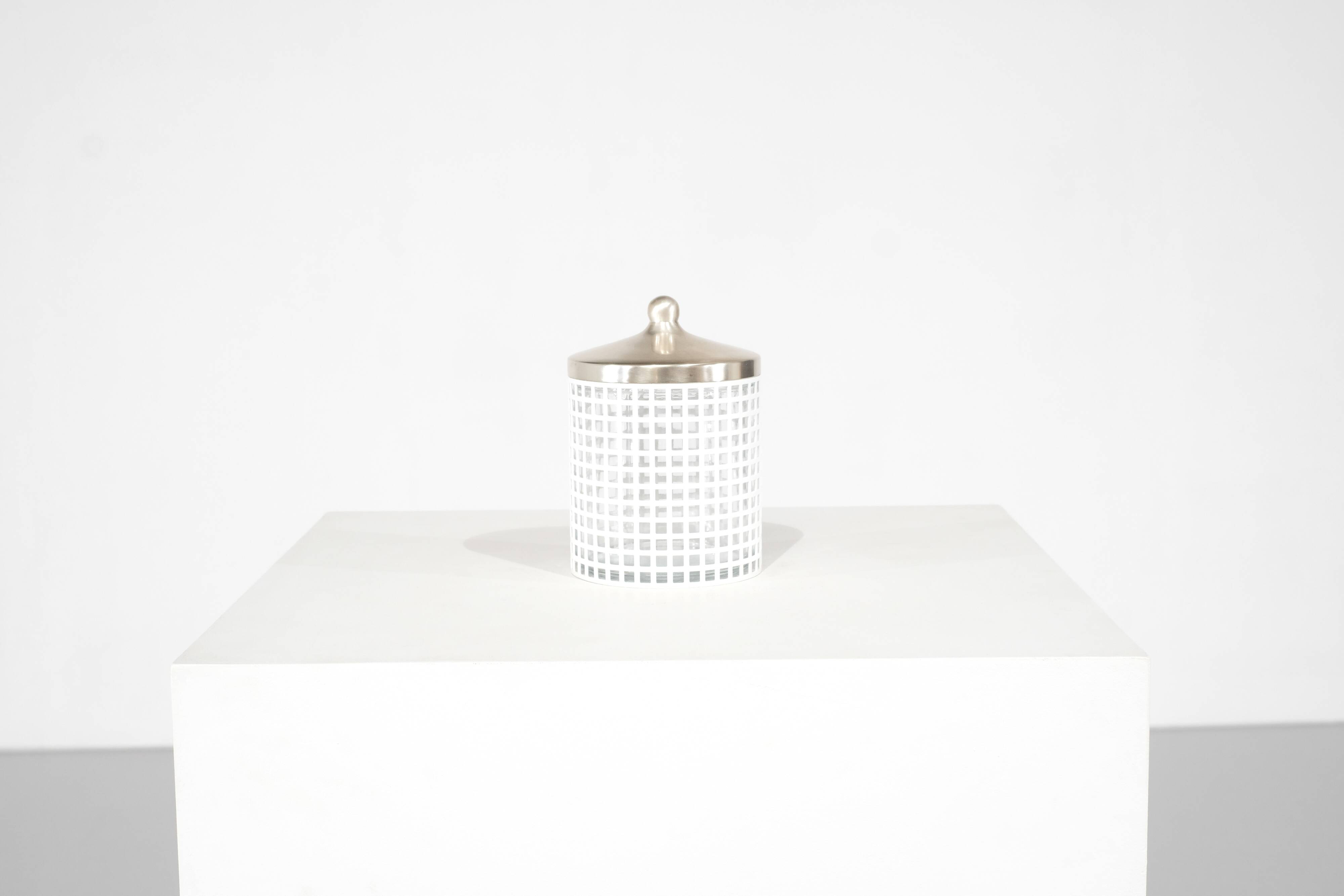 Sugar bowl by Josef Hoffmann for Bieffeplast, Italy, 1980s.