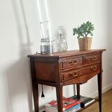 Console trolley style Directoire in mahogany