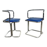 Vintage design tube frame dining chairs
