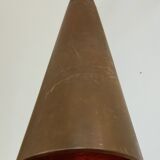Decorative danish midcentury ceiling lamp in copper