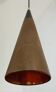 Decorative danish midcentury ceiling lamp in copper