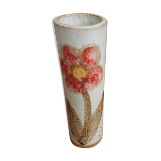 Vase cylindre 70 en grès émaillé peint