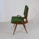 Pair of beech chairs from Maurice Pré