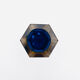 Vase Luigi Mandruzzato Murano Sommerso Hexagonal - Cobalt Blue & Amber