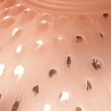 Monumental art deco pink table lamp, Muller frères Luneville, France, ca 1920s