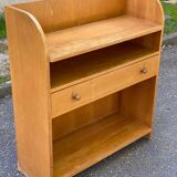 1960s Scandinavian wooden shelf with drawer