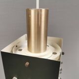 Three older square pendant lamps in Space-Age style, Denmark 1980s