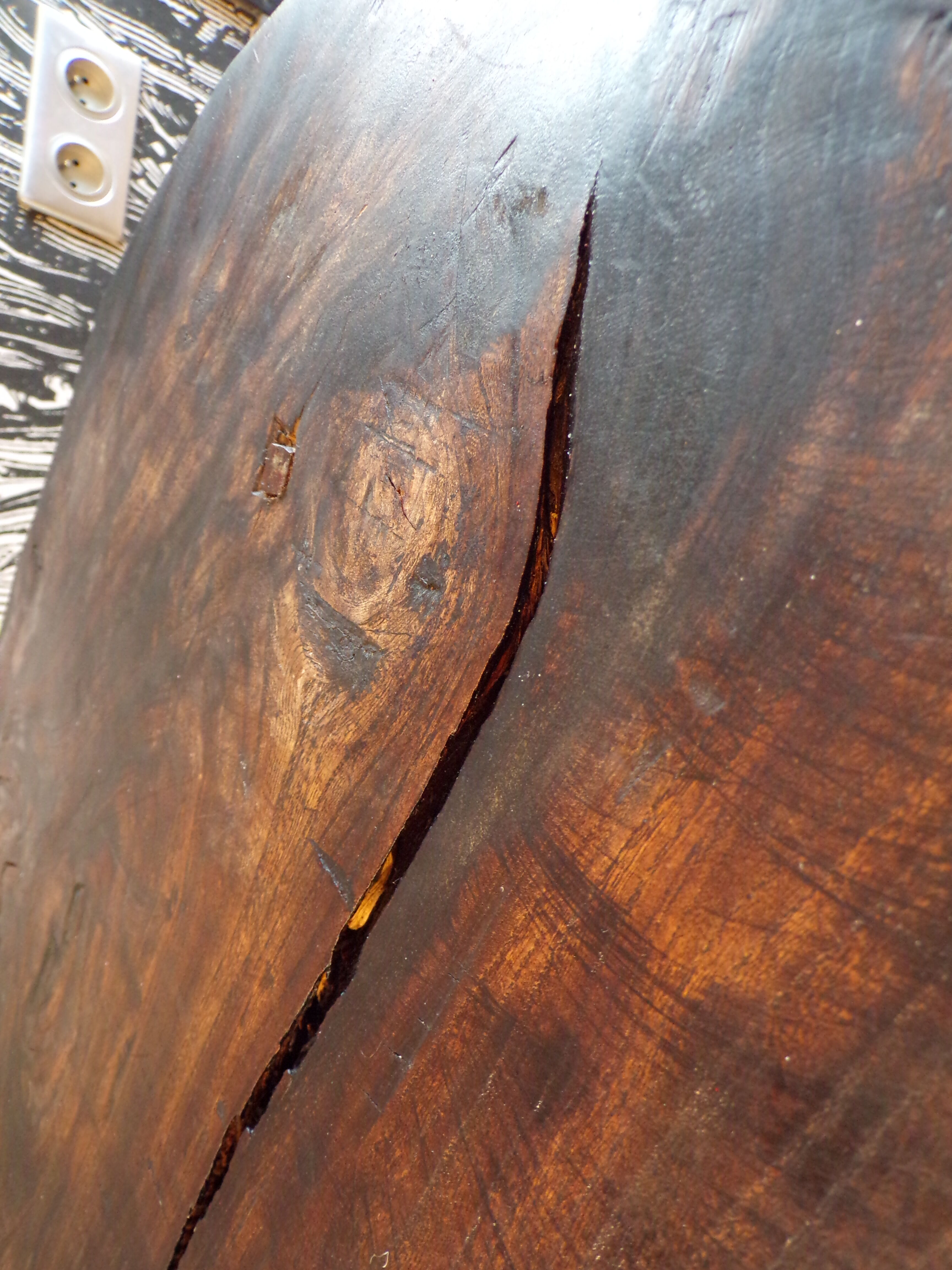 Brutalist coffee table in solid wood