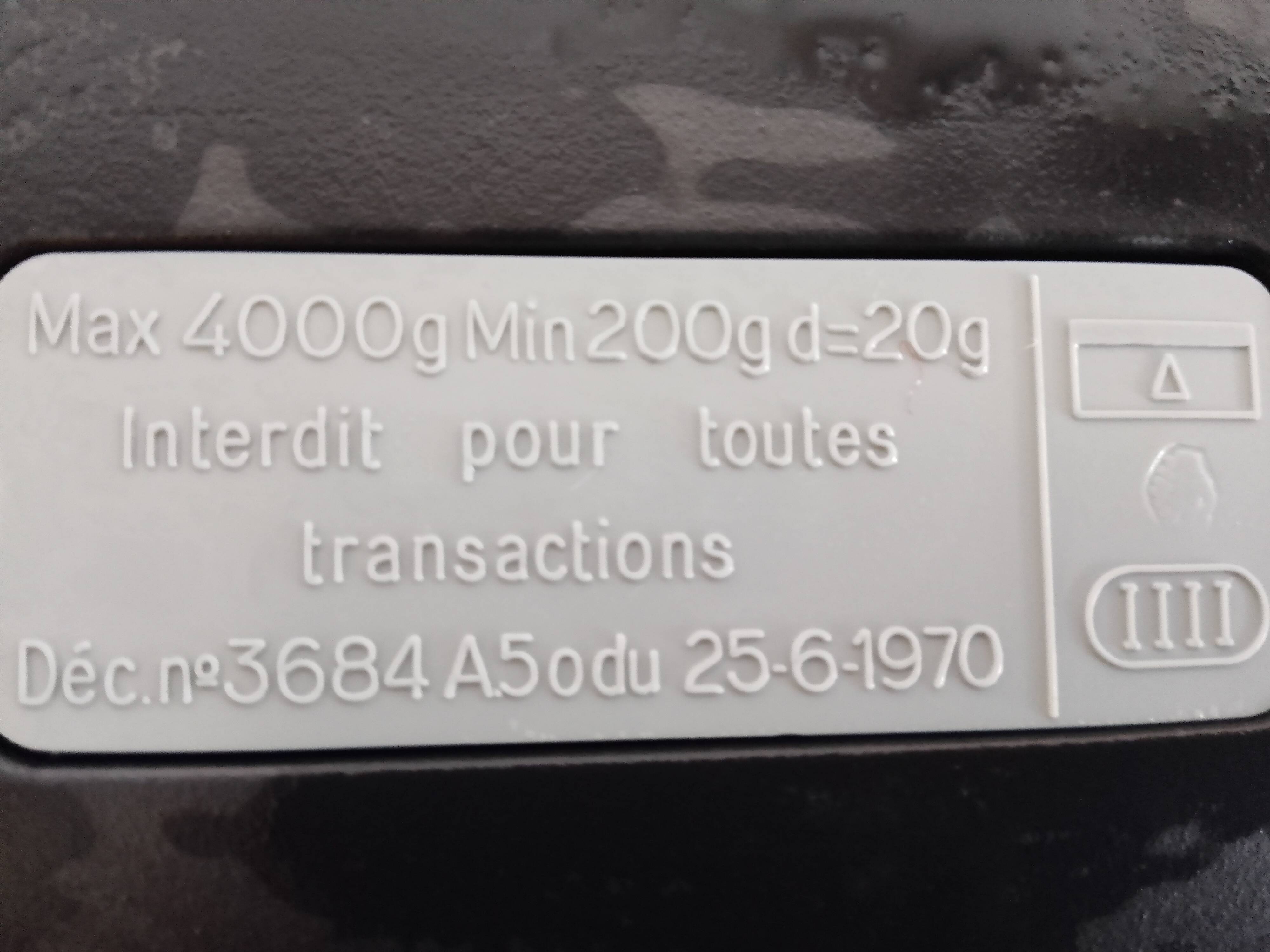 Terraillon mechanical scale 4000 grams