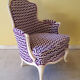 Louis XV shepherdess armchair reupholstered