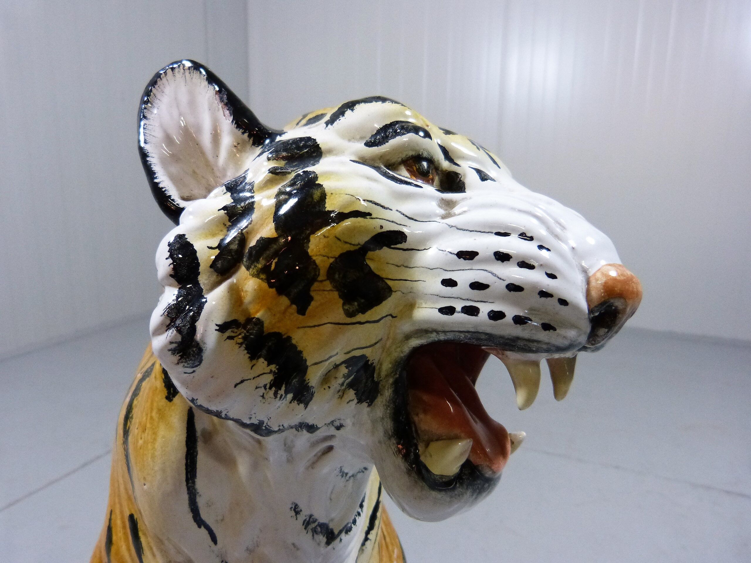 Tigre de terre cuite vintage, Italie des années 1960