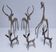 cinq sculptures gazelles antilopes girafe laiton vintage