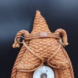 Vintage Rope Wall Mounted Barometer Thermometer circa 1950