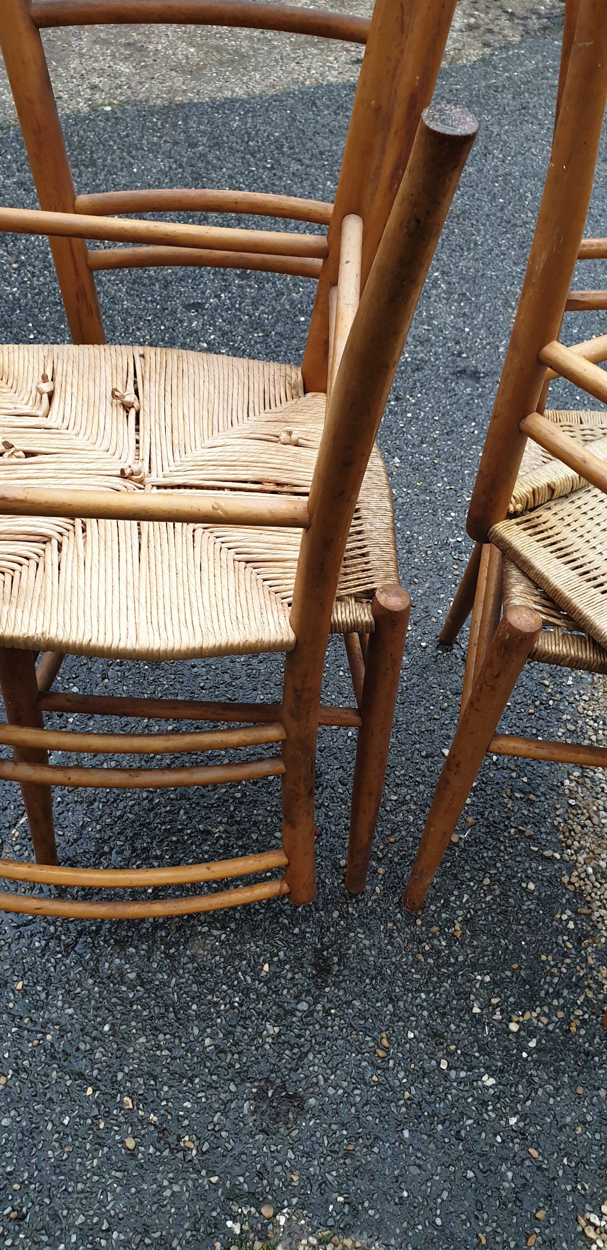 4 country chairs