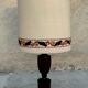 Table lamp base in turned solid wood (mahogany) - mid 20th century.