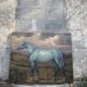 Tableau d'un cheval style naïf