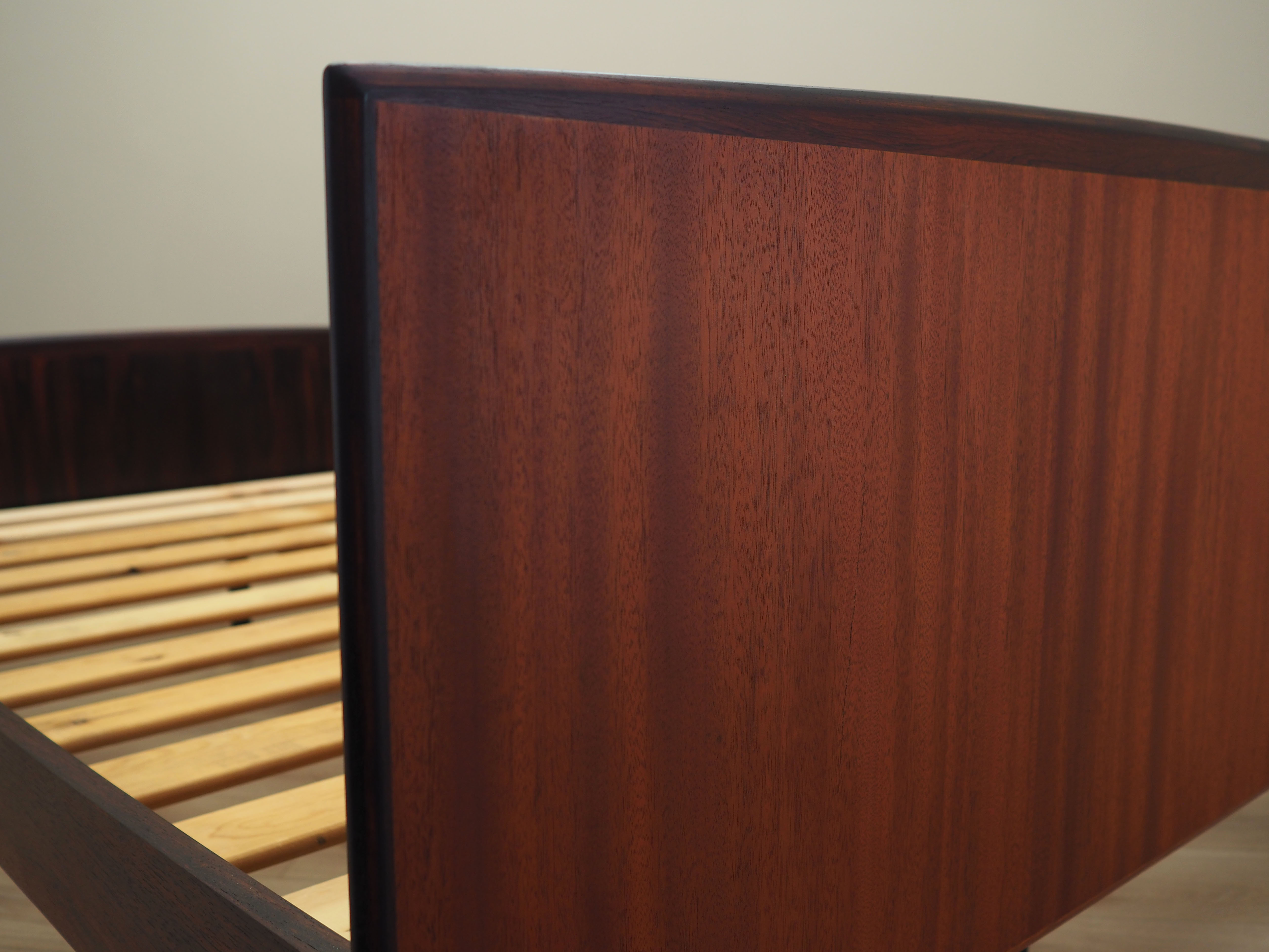 Rosewood bed, Danish design, 1970s, manufactured by Omann Jun