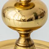 Pair of Swedish Mid-Century Brass Bobbin Table Lamps by Aneta, circa 1960