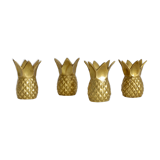 Pineapple brass candlesticks