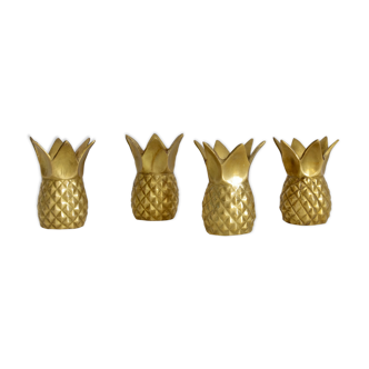 Bougeoirs ananas en laiton