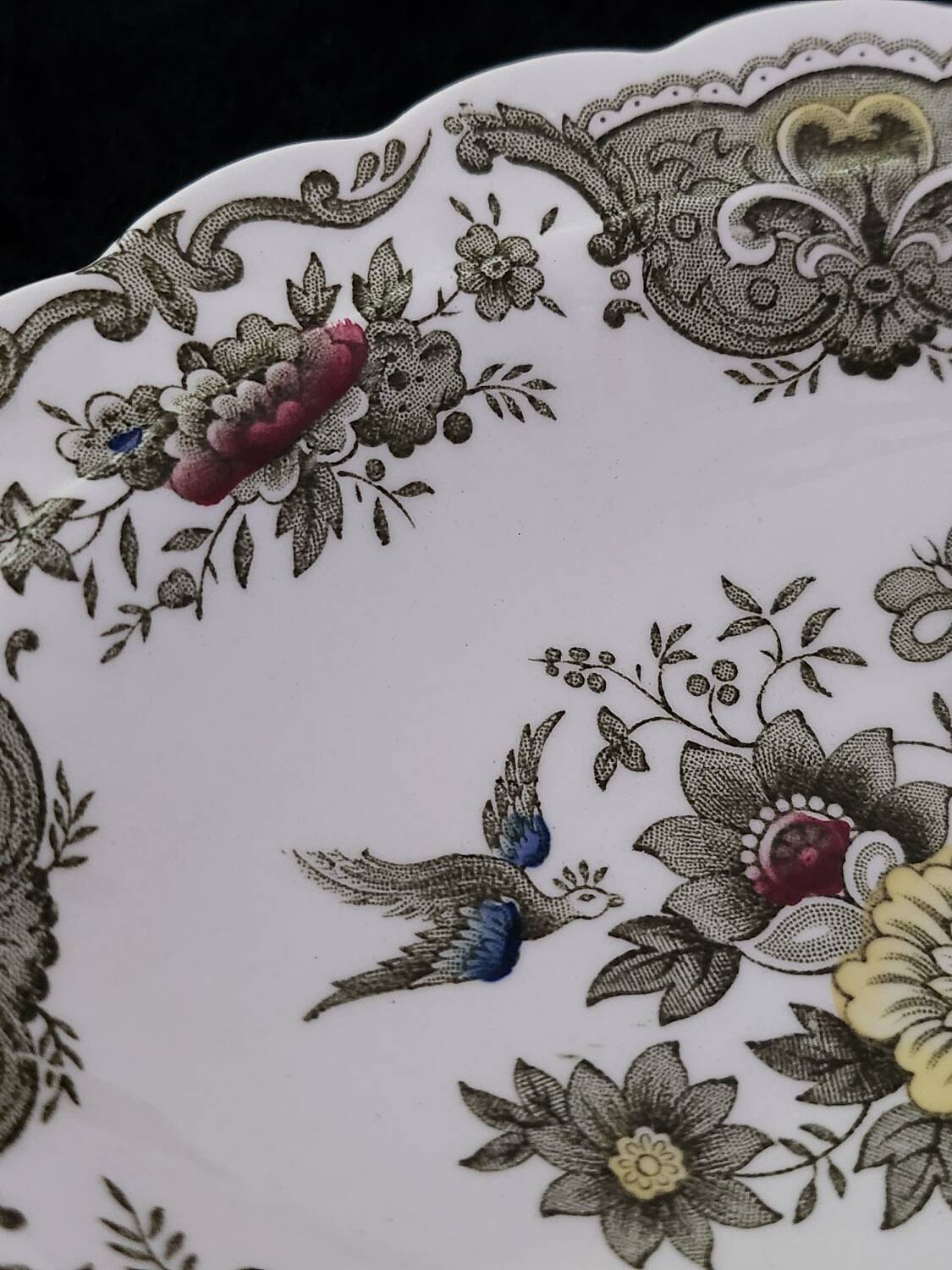 Ridgway Windsor empty pocket tray, English bird decor