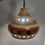 Glazed ceramic pendant light, West Germany 1960-70
