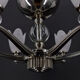 6-spoke Art Deco Modernist chrome chandelier, France, circa 1930