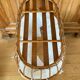 Bamboo, rattan, wicker cradle bassinet from the 1960s with a foldable support.