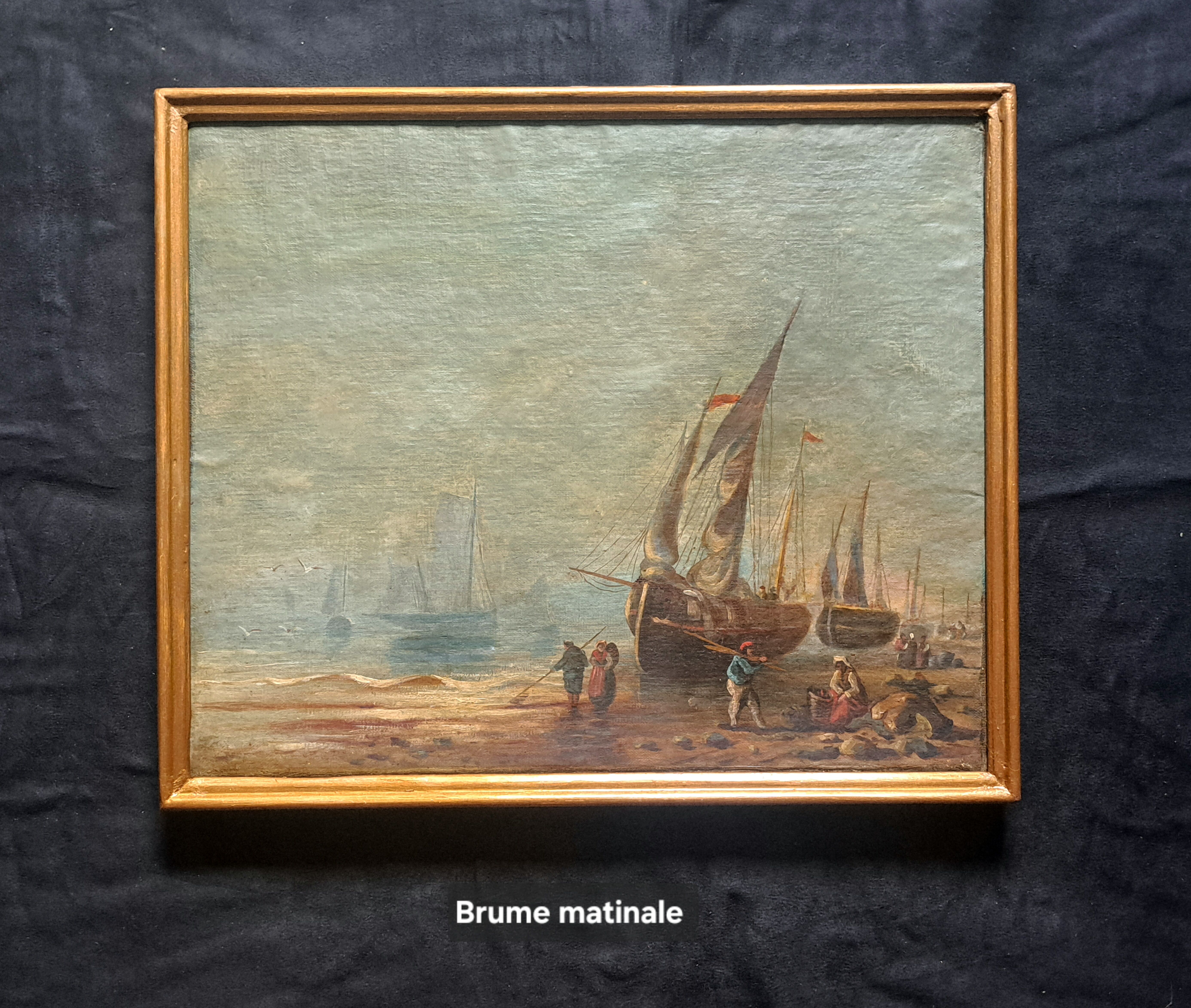 Pair of Impressionist paintings Oil on canvas Dutch marine