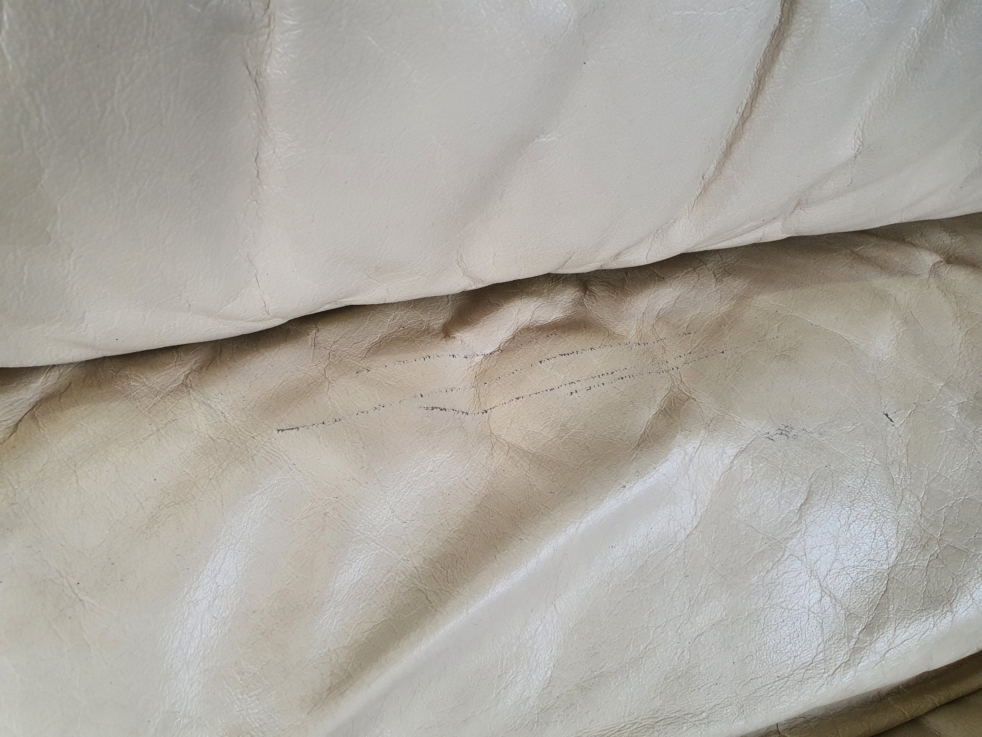 Modular sofa in leather and suede