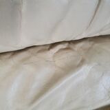 Modular sofa in leather and suede