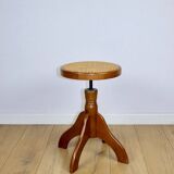 Adjustable vintage round piano stool