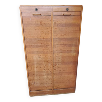 Double roll-top filing cabinet, 1950s/60s