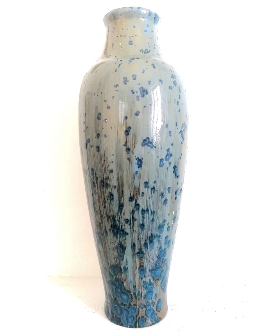 Vase in Pierrefonds earthenware, art deco