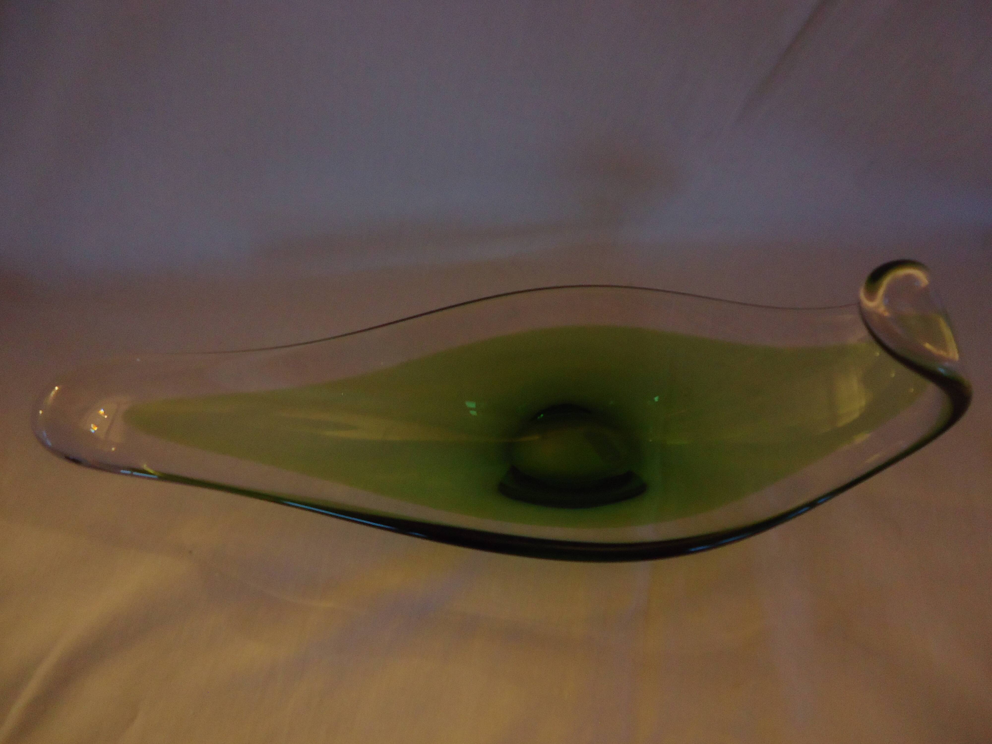 Green gradient Cristal de Bayel pocket bowl