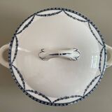 Small soup tureen or vegetable dish in iron earth Salins Vincennes model