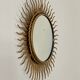 Sun mirror in gold metal 1950  21cm