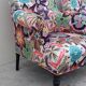 Pair of toad armchairs Napoleon III tapestry missoni italy
