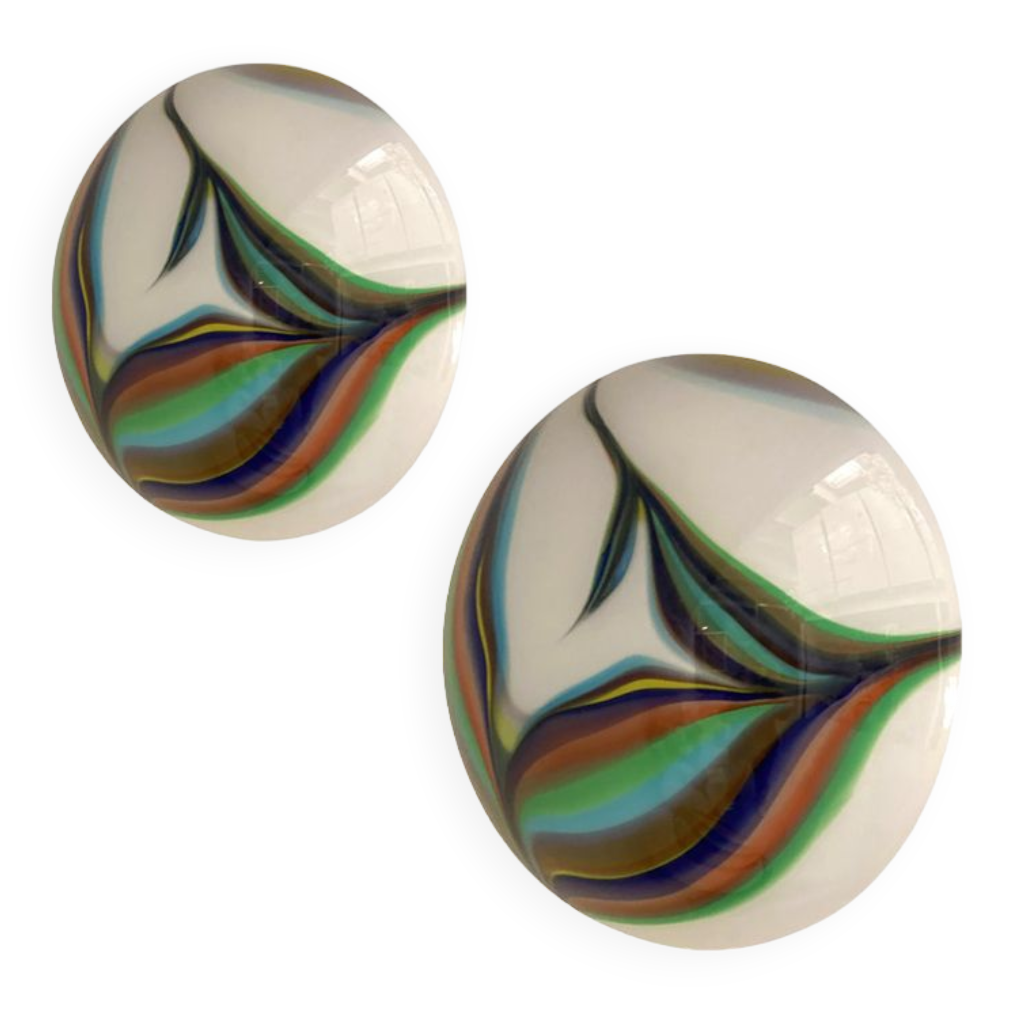Pair of wall sconces in Murano glass