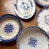 5 large serving plates, French production