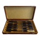 12 couteaux entremets  vintage Pradel manches corne en écrin