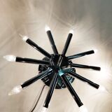 Chrome flush mount chandelier Maison Sciolari, 1970