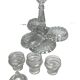 Tableware, two moulded glass table servants from the early 20th century.