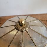 Mother-of-pearl and brass ceiling light
